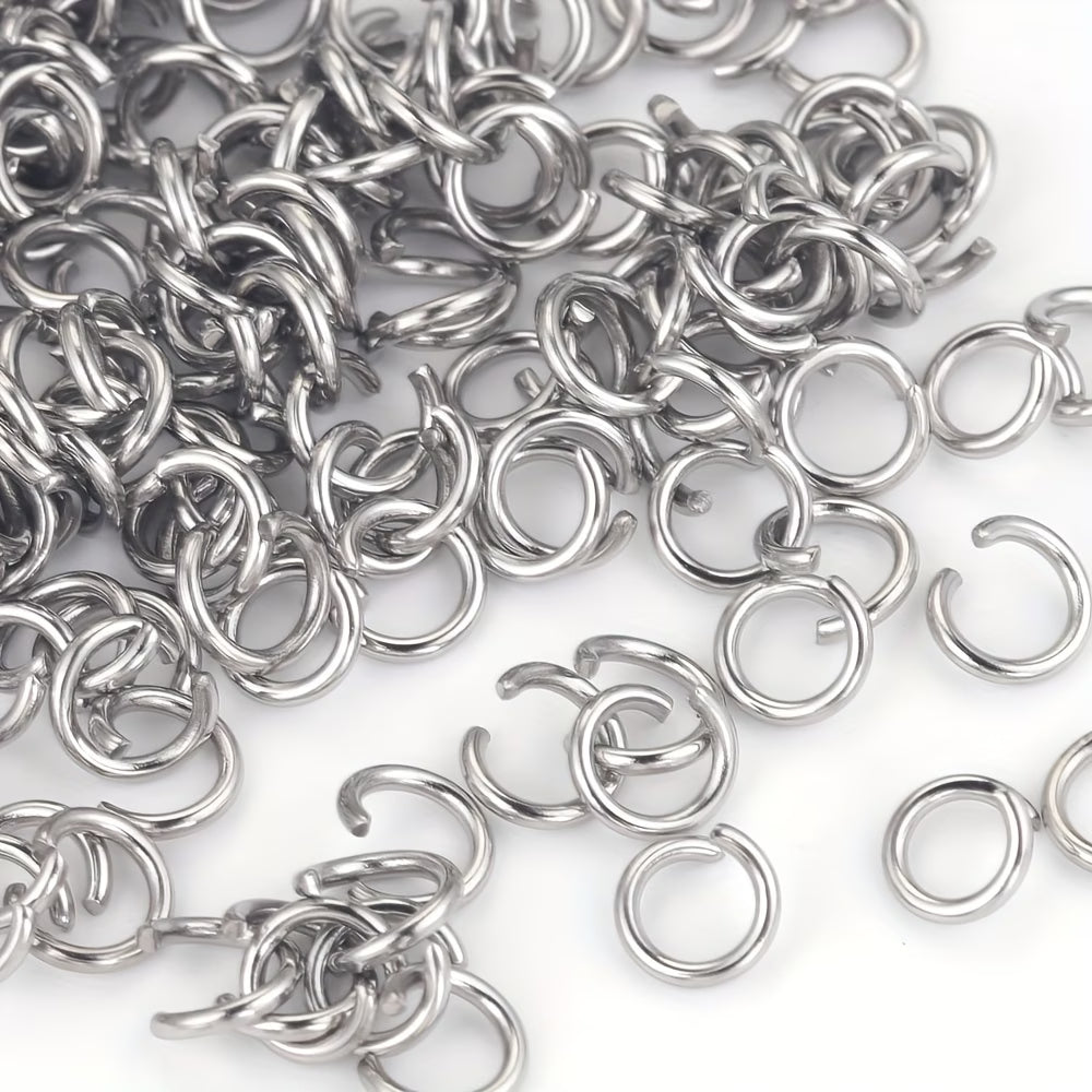 30pcs 8mm Silvery Open Jump Rings Jewelry Additions