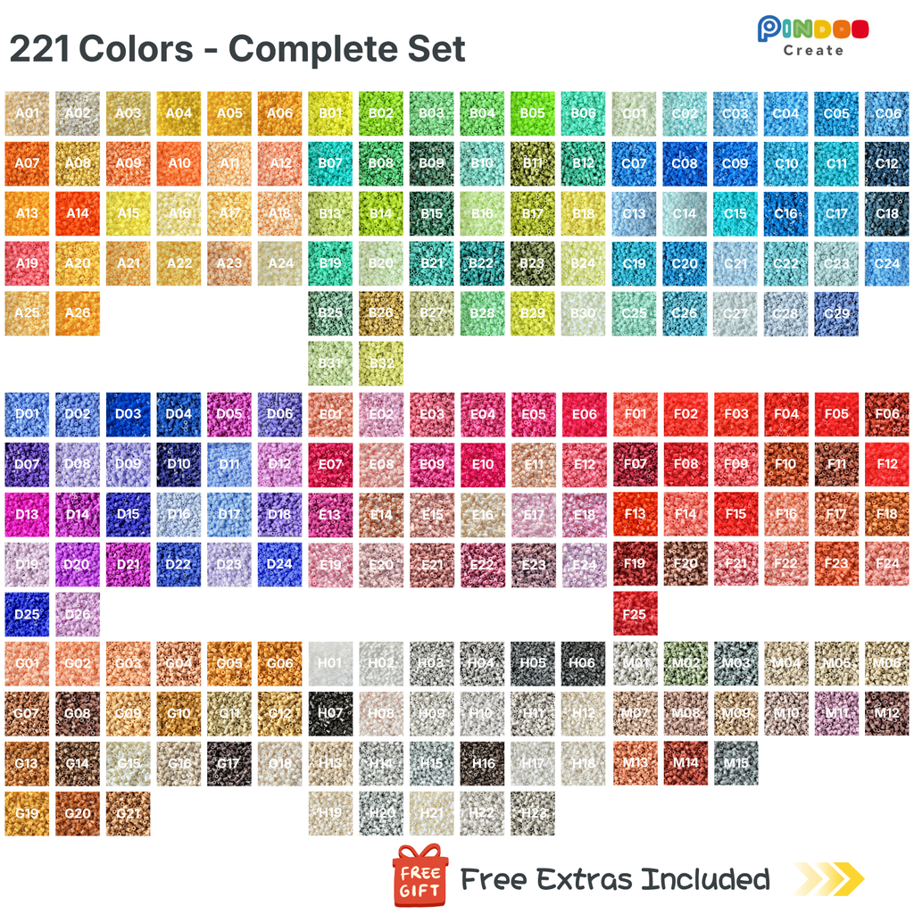 221 Colors Complete Set Fuse Beads Collection