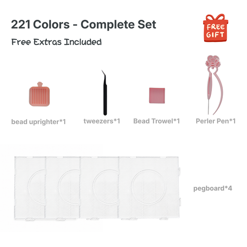 221 Colors Complete Set Fuse Beads Collection