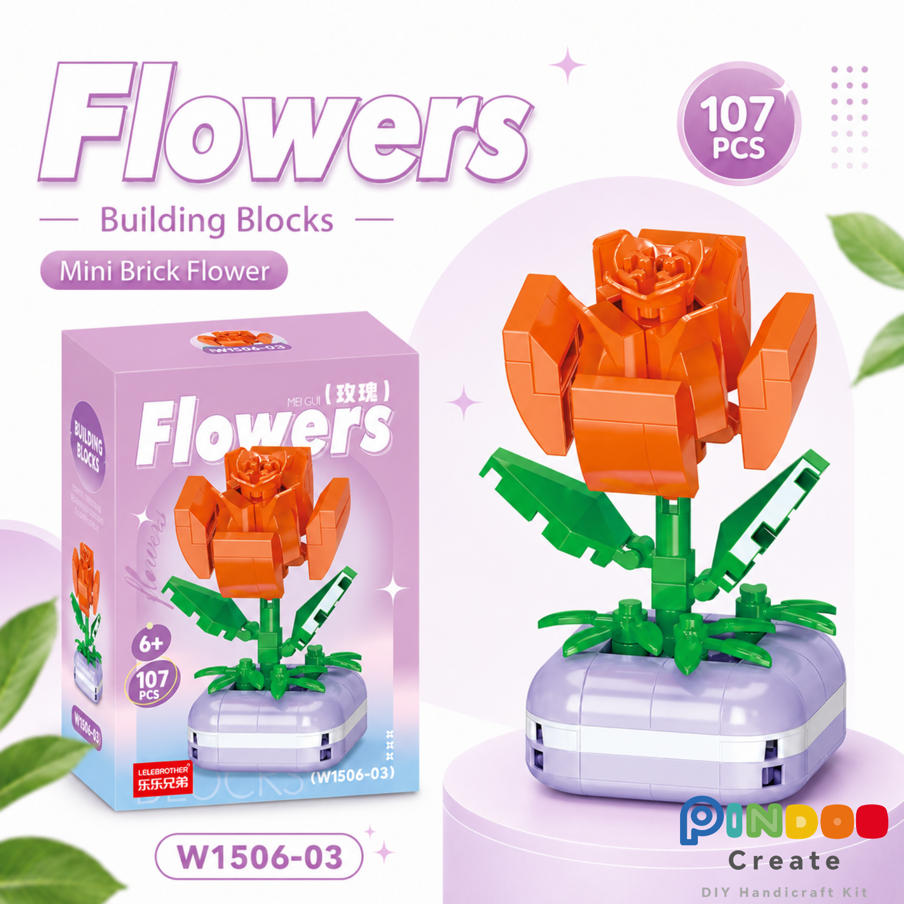 Mini Brick Flower Collection Set