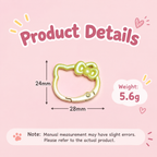 Pearlescent Gradient Enamel Cat Spring Gate Keyring, DIY Alloy Clasp