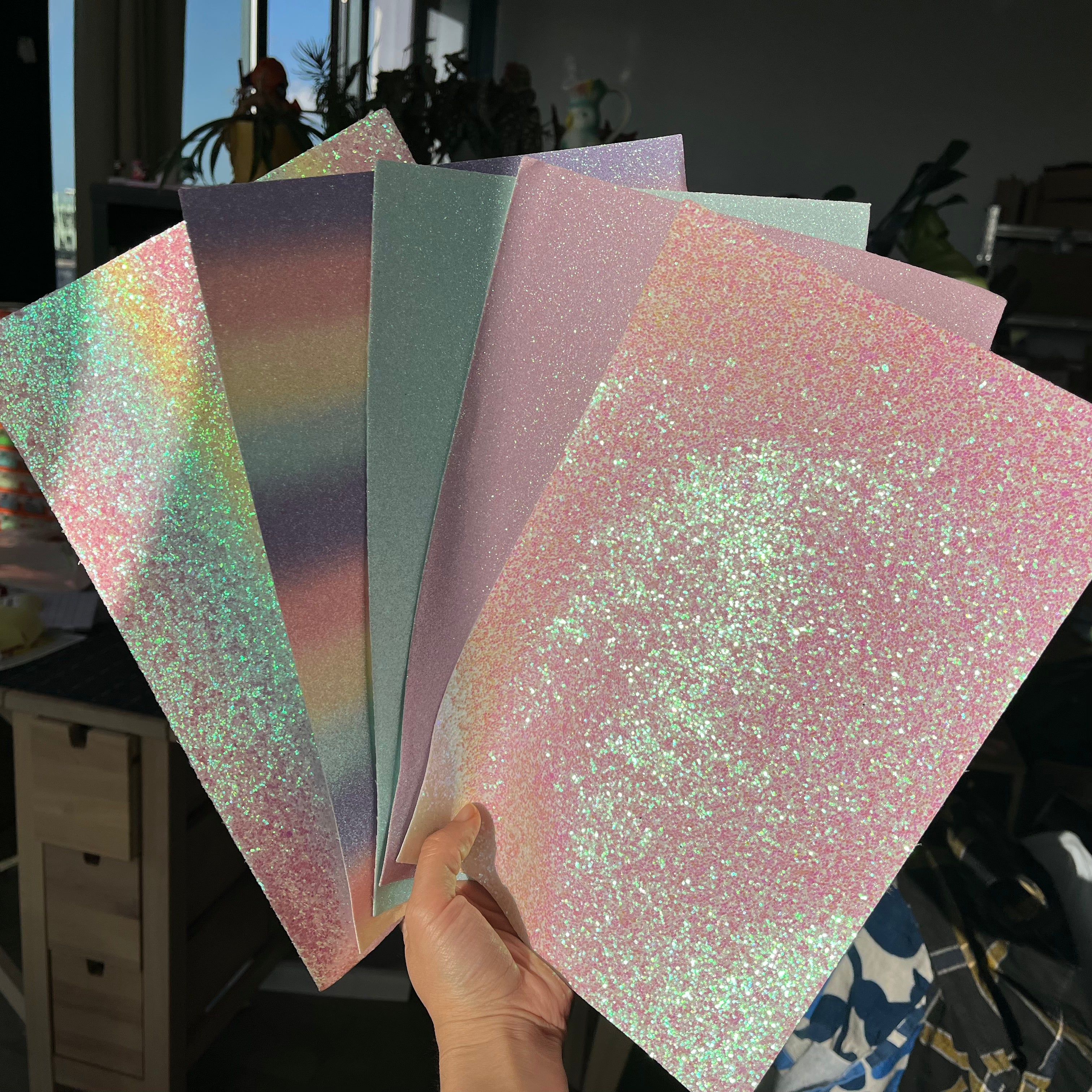 30*20 CM Glitter Fabric Sheet for Crafts 1pcs