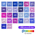 Purple and Lavender 2.6mm Mini Fuse Beads 10g Refill / Approx. 1,000 Beads