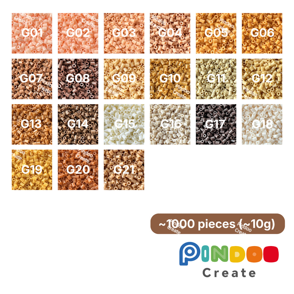 Brown, Gold and Caramel 2.6mm Mini Fuse Beads 10g Refill / Approx. 1,000 Beads