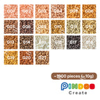 Brown, Gold and Caramel 2.6mm Mini Fuse Beads 10g Refill / Approx. 1,000 Beads