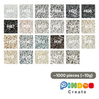 White, Grey and Black 2.6mm Mini Fuse Beads 10g Refill / Approx. 1,000 Beads