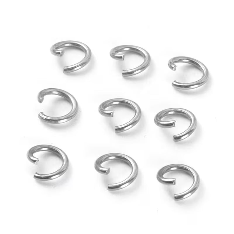 30pcs 8mm Silvery Open Jump Rings Jewelry Additions