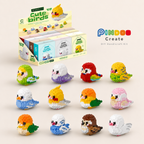 Mini Brick Birds Collection, 12 Cute Bird Building Kits